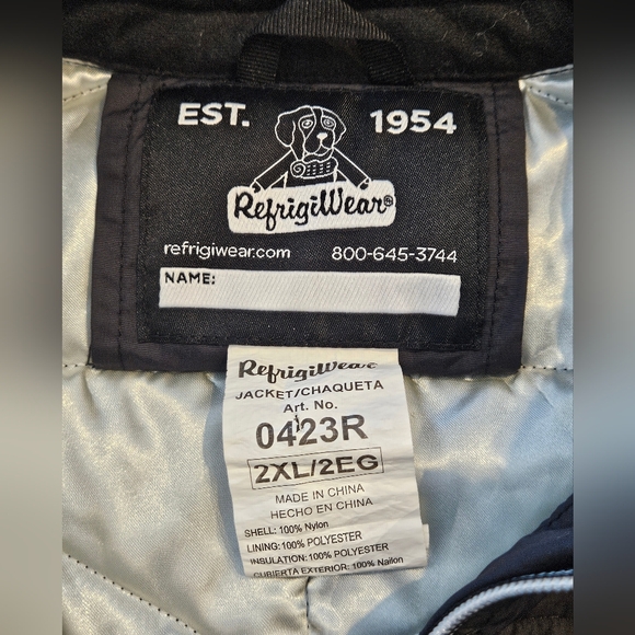 RefrigiWear Women’s Quilted Jacket Sz 2XL - Picture 3 of 6